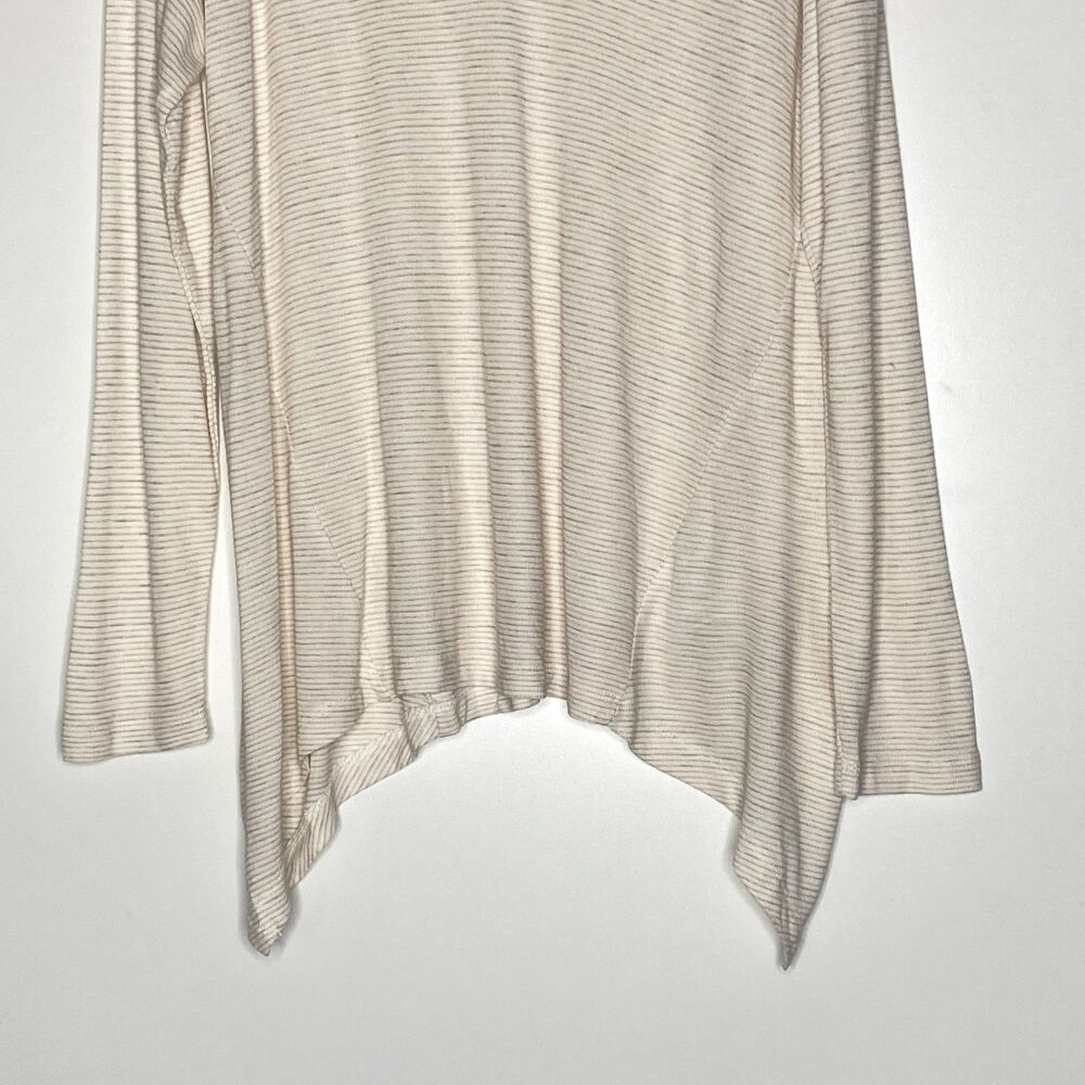 New Nine West Ruby Striped Asymmetric Long Sleeve Tunic Top Women's Size XL - Picture 7 of 11